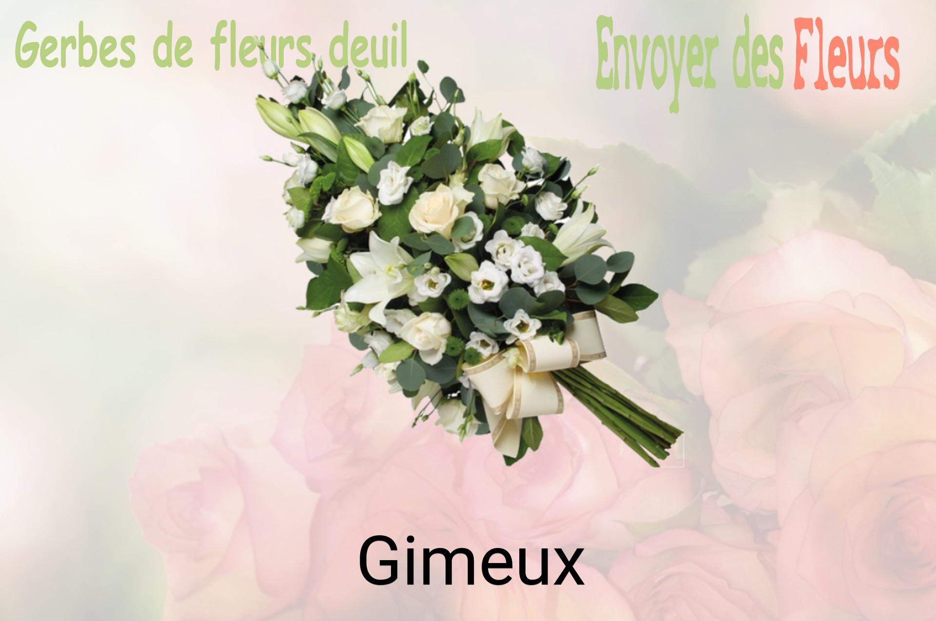 Gerbe de fleurs de deuil livrée à Gimeux